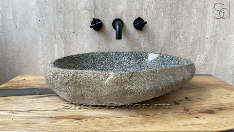 Раковина для ванной Piedra M301 из речного камня  Blanca ИНДОНЕЗИЯ 00508411301_2