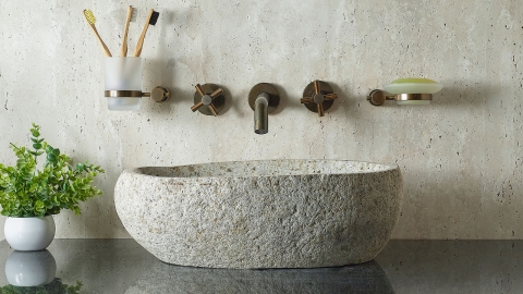 Мойка в ванную Piedra M241 из речного камня  Blanca ИНДОНЕЗИЯ 00508411241_4