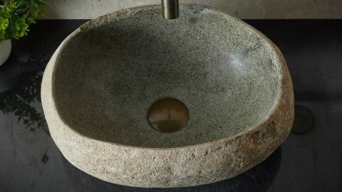 Мойка в ванную Piedra M295 из речного камня  Blanca ИНДОНЕЗИЯ 00508411295_3