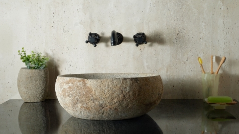 Мойка в ванную Piedra M297 из речного камня  Blanca ИНДОНЕЗИЯ 00508411297_1