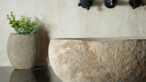 Мойка в ванную Piedra M297 из речного камня  Blanca ИНДОНЕЗИЯ 00508411297_4