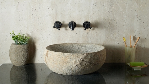 Мойка в ванную Piedra M297 из речного камня  Blanca ИНДОНЕЗИЯ 00508411297_5