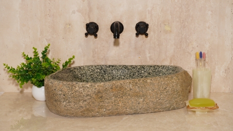 Мойка в ванную Piedra M298 из речного камня  Blanca ИНДОНЕЗИЯ 00508411298_2