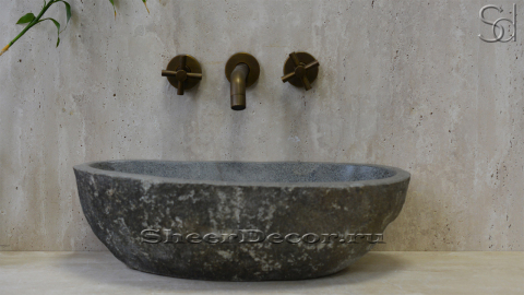 Раковина для ванной Piedra M12 из речного камня  Gris ИНДОНЕЗИЯ 0050451112_2