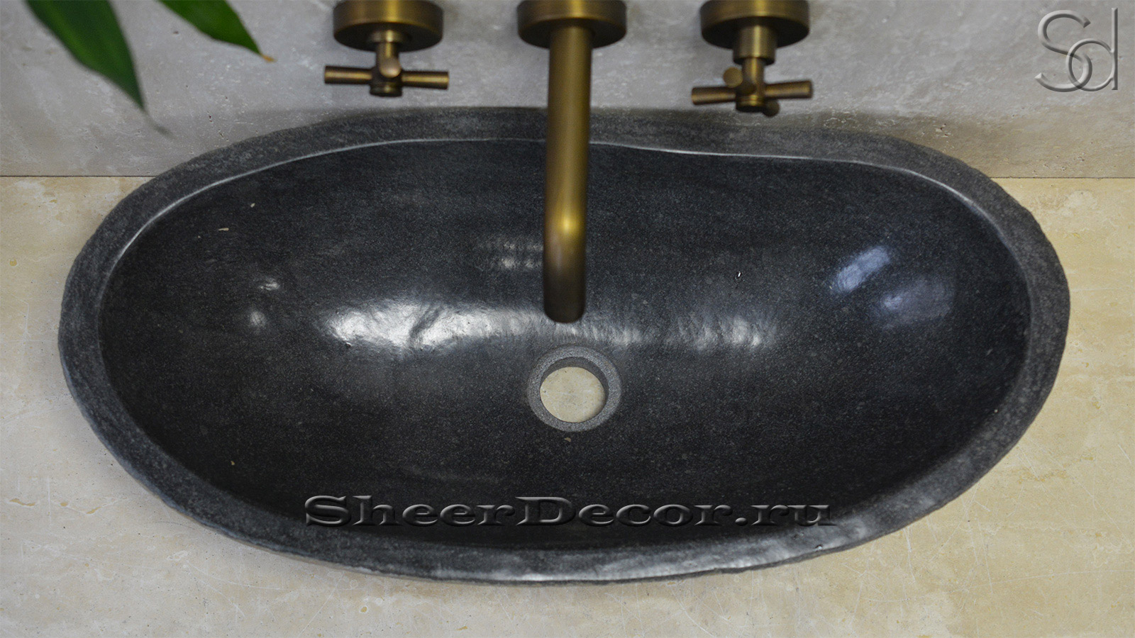 Раковина для ванной комнаты Piedra M20 из речного камня  Gris ИНДОНЕЗИЯ 0050451120_3