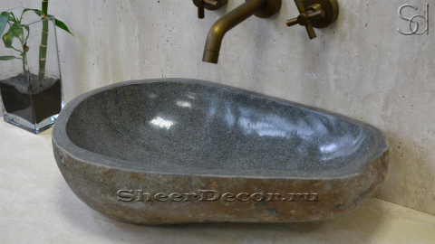 Раковина для ванной Piedra M11 из речного камня  Gris ИНДОНЕЗИЯ 0050451111_3