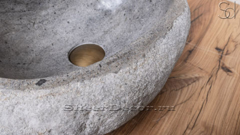 Раковина для ванной Piedra M83 из речного камня  Gris ИНДОНЕЗИЯ 0050451183_4