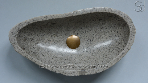 Раковина для ванной Piedra M85 из речного камня  Gris ИНДОНЕЗИЯ 0050451185_3