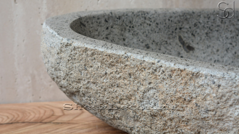 Раковина для ванной Piedra M85 из речного камня  Gris ИНДОНЕЗИЯ 0050451185_4