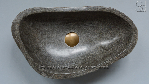 Раковина для ванной Piedra M87 из речного камня  Gris ИНДОНЕЗИЯ 0050451187_3