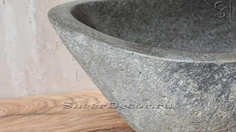 Раковина для ванной Piedra M87 из речного камня  Gris ИНДОНЕЗИЯ 0050451187_4