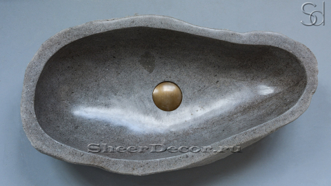 Раковина для ванной Piedra M81 из речного камня  Gris ИНДОНЕЗИЯ 0050451181_3