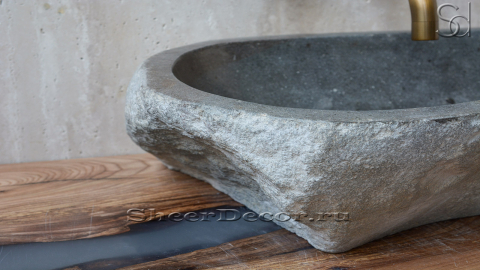 Раковина для ванной Piedra M97 из речного камня  Gris ИНДОНЕЗИЯ 0050451197_3