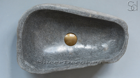 Раковина для ванной Piedra M98 из речного камня  Gris ИНДОНЕЗИЯ 0050451198_3