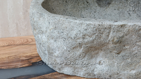 Раковина для ванной Piedra M74 из речного камня  Gris ИНДОНЕЗИЯ 0050451174_4