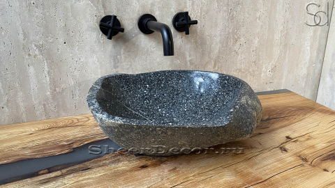Раковина для ванной Piedra M259 из речного камня  Gris ИНДОНЕЗИЯ 00504511259_5