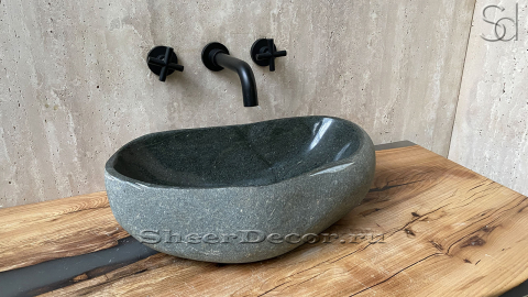 Раковина для ванной Piedra M209 из речного камня  Gris ИНДОНЕЗИЯ 00504511209_5