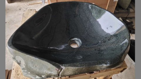 Раковина для ванной Piedra M270 из речного камня  Gris ИНДОНЕЗИЯ 00504511270_1