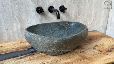 Раковина для ванной Piedra M270 из речного камня  Gris ИНДОНЕЗИЯ 00504511270_5