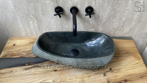 Раковина для ванной Piedra M288 из речного камня  Gris ИНДОНЕЗИЯ 00504511288_3