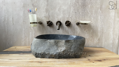 Раковина для ванной Piedra M294 из речного камня  Gris ИНДОНЕЗИЯ 00504511294_4