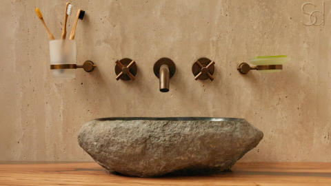 Раковина для ванной Piedra M302 из речного камня  Gris ИНДОНЕЗИЯ 00504511302_4
