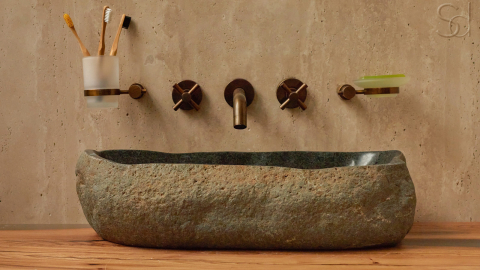 Раковина для ванной Piedra M316 из речного камня  Gris ИНДОНЕЗИЯ 00504511316_4