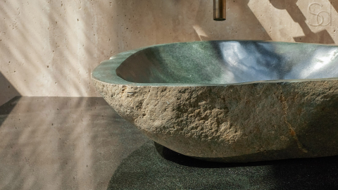 Раковина для ванной Piedra M346 из речного камня  Gris ИНДОНЕЗИЯ 00504511346_7