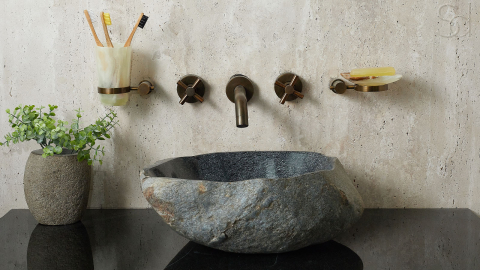 Раковина для ванной Piedra M360 из речного камня  Gris ИНДОНЕЗИЯ 00504511360_6