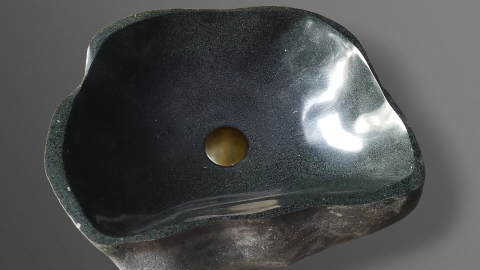 Раковина для ванной Piedra M369 из речного камня  Gris ИНДОНЕЗИЯ 00504511369_1