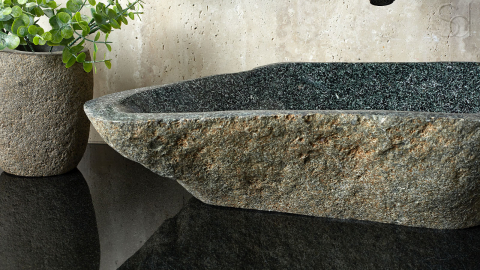Раковина для ванной Piedra M371 из речного камня  Gris ИНДОНЕЗИЯ 00504511371_5