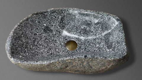 Раковина для ванной Piedra M410 из речного камня  Gris ИНДОНЕЗИЯ 00504511410_1