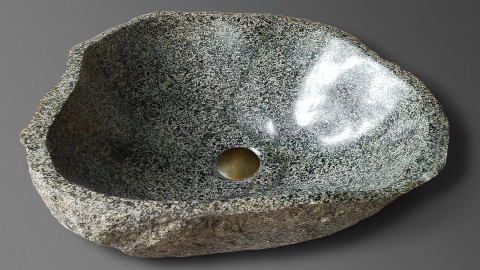 Мойка в ванную Piedra M393 из речного камня  Gris ИНДОНЕЗИЯ 00504511393_1