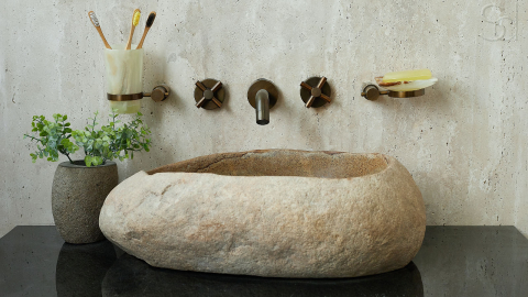 Мойка в ванную Piedra M430 из речного камня  Gris ИНДОНЕЗИЯ 00504511430_6