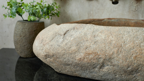 Мойка в ванную Piedra M430 из речного камня  Gris ИНДОНЕЗИЯ 00504511430_9