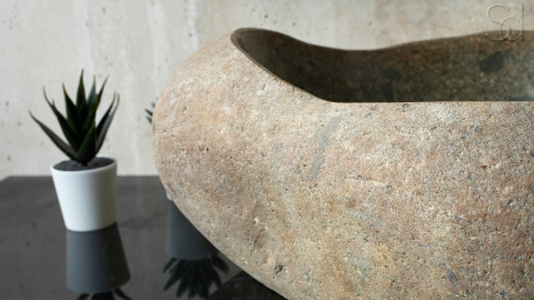 Мойка в ванную Piedra M449 из речного камня  Gris ИНДОНЕЗИЯ 00504511449_8