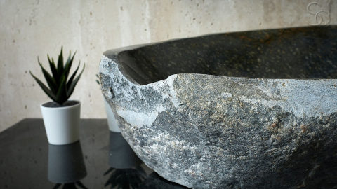 Мойка в ванную Piedra M453 из речного камня  Gris ИНДОНЕЗИЯ 00504511453_4