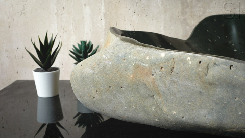 Мойка в ванную Piedra M454 из речного камня  Gris ИНДОНЕЗИЯ 00504511454_8