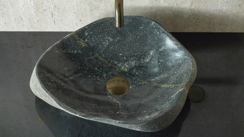 Раковина для ванной Piedra M537 из речного камня  Gris ИНДОНЕЗИЯ 00504511537_3