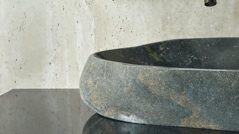 Раковина для ванной Piedra M537 из речного камня  Gris ИНДОНЕЗИЯ 00504511537_4