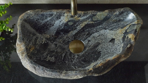 Мойка в ванную Piedra M538 из речного камня  Gris ИНДОНЕЗИЯ 00504511538_3