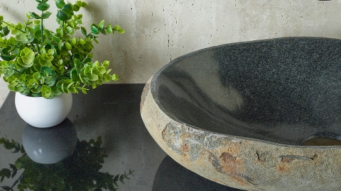 Раковина для ванной Piedra M540 из речного камня  Gris ИНДОНЕЗИЯ 00504511540_4