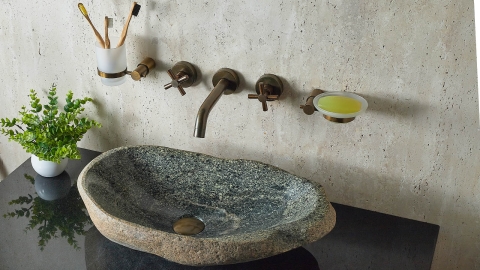 Мойка в ванную Piedra M541 из речного камня  Gris ИНДОНЕЗИЯ 00504511541_2