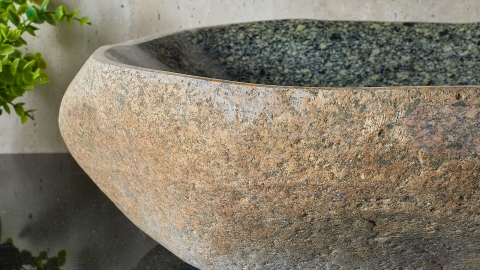 Мойка в ванную Piedra M541 из речного камня  Gris ИНДОНЕЗИЯ 00504511541_4