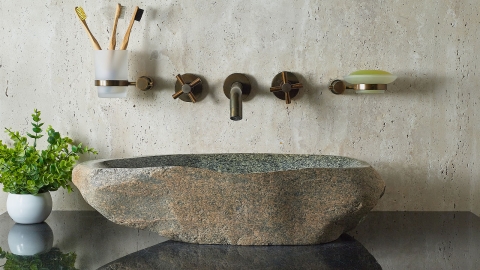 Мойка в ванную Piedra M541 из речного камня  Gris ИНДОНЕЗИЯ 00504511541_5