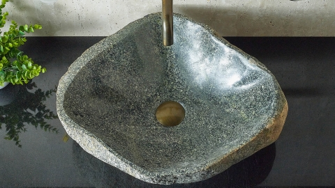 Раковина для ванной Piedra M543 из речного камня  Gris ИНДОНЕЗИЯ 00504511543_3