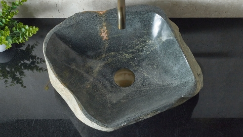 Мойка в ванную Piedra M560 из речного камня  Gris ИНДОНЕЗИЯ 00504511560_3