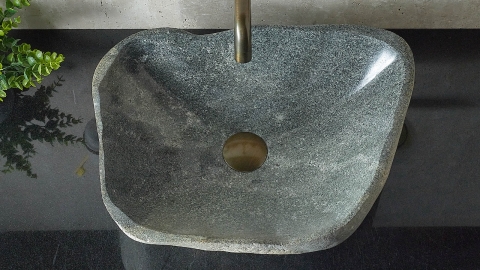 Раковина для ванной Piedra M561 из речного камня  Gris ИНДОНЕЗИЯ 00504511561_3