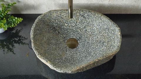 Раковина для ванной Piedra M562 из речного камня  Gris ИНДОНЕЗИЯ 00504511562_3