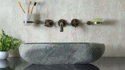 Мойка в ванную Piedra M567 из речного камня  Gris ИНДОНЕЗИЯ 00504511567_4
